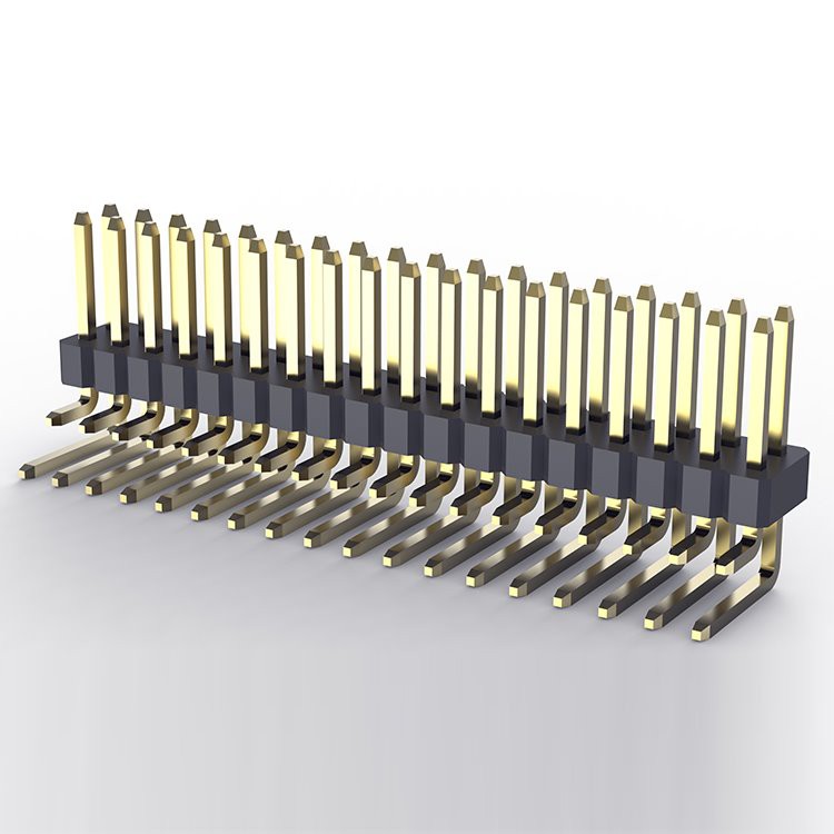 1.0mm Pin Header Double Row Right Angle DIP