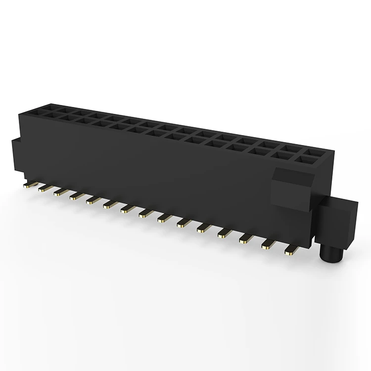 1.27mm Female Header Double Row SMT with Local Peg