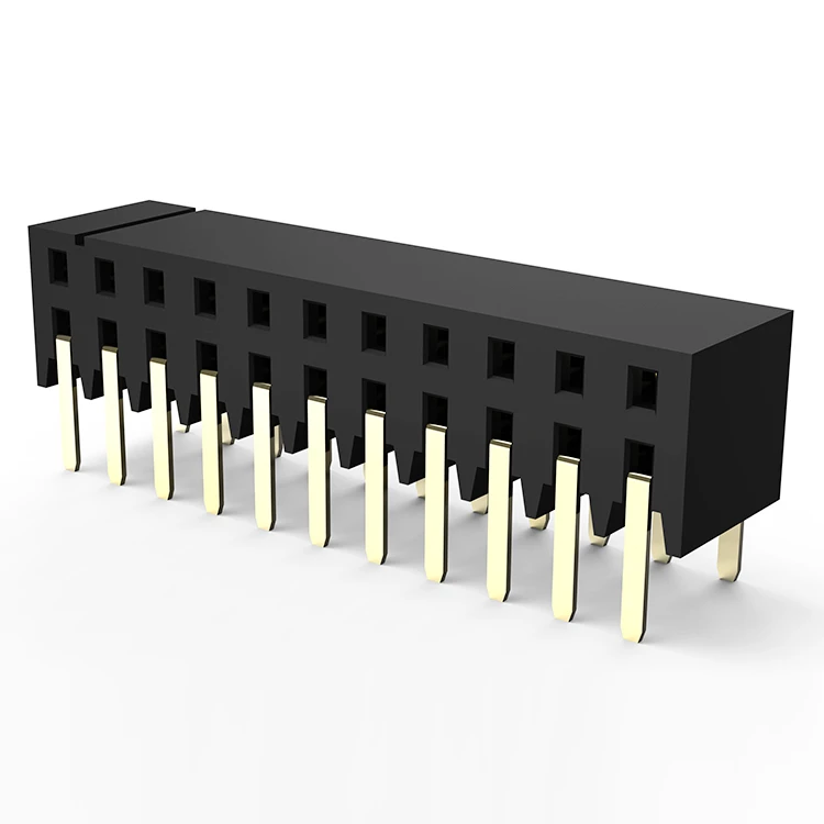 2.0mm Female Header Double Row Side Entry DIP