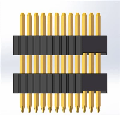 1.27x2.54mm Pin Header Double Row Dual Plastic Straight