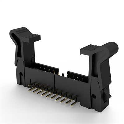 2.0mm Box Header with Latches Right Angle DIP